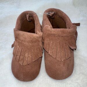 NWOT Toddler Genuine Suede Moccasins